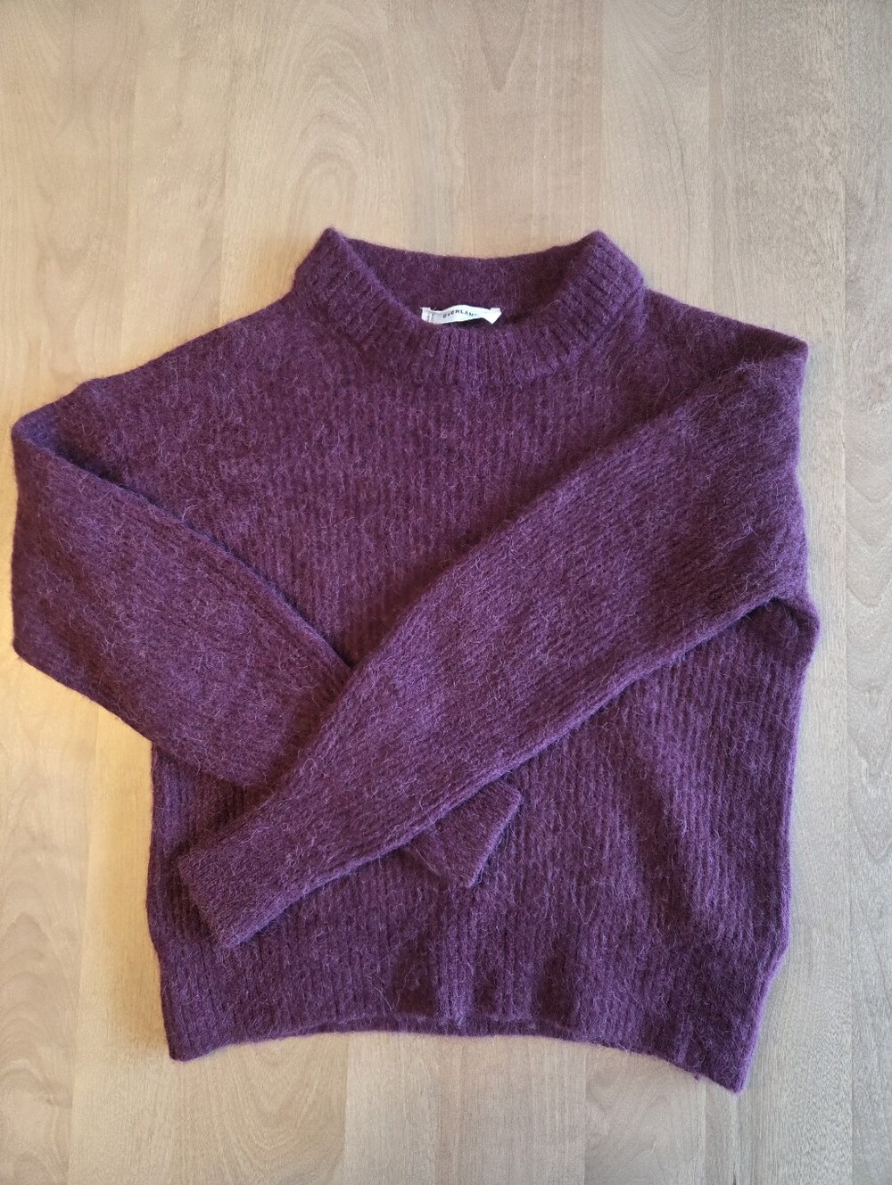 Everlane Alpaca Crew Neck Sweater Burgundy
